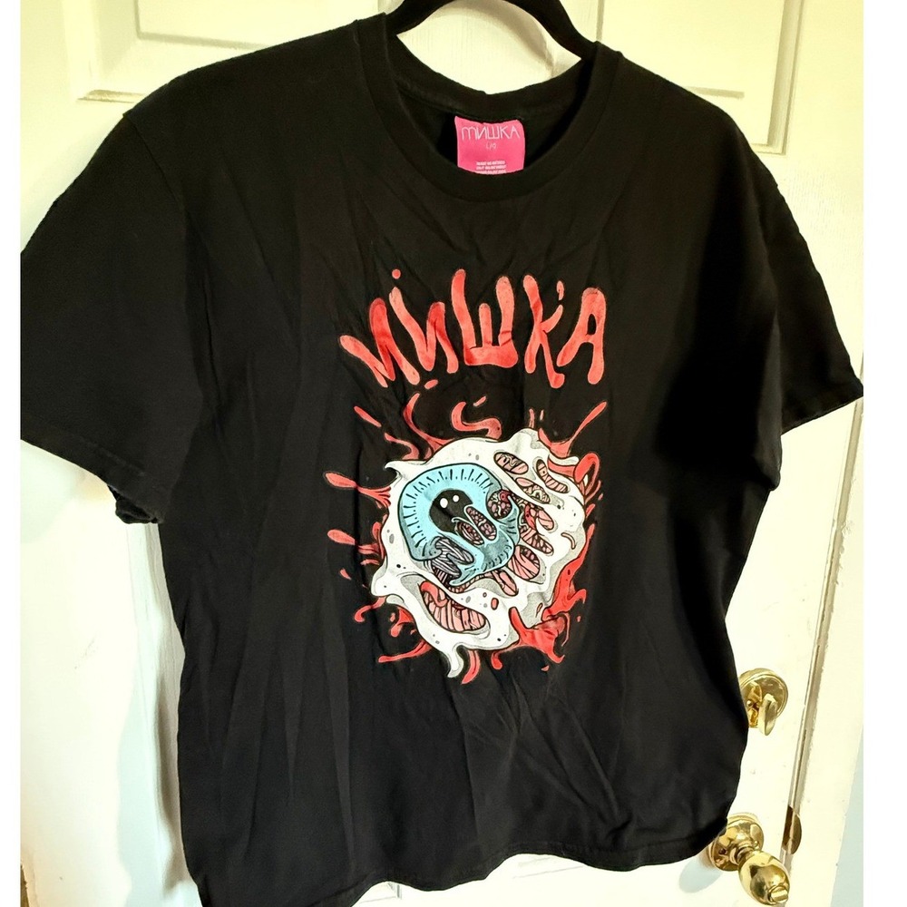 Mishka MNWKA mens L street wear graphic eye ball T shirt 100% cotton